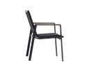 SILLA DE EXTERIOR NOFI 3.0 CON REPOSABRAZOS COLOR NEGRO