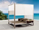 DAYBED DE EXTERIOR GENEVA CON MESA LATERAL PLEGABLE CUBIERTA SUNBRELLA