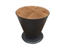 HIELERA ICOO NEGRO C/ TAPA DE TECA  D380X415