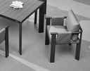 SET LIGO COLOR NEGRO CON MESA Y SILLAS (6 PIEZAS)