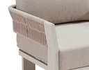SET MESA BORROMEO BEIGE MADERA TECA C/6 SILLAS