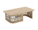 MESA DE CENTRO RIVA P/JARDIN COLOR BEIGE Y MADERA TECA