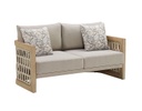 LOVESEAT RIVA P/JARDÍN COLOR BEIGE Y MADERA TECA