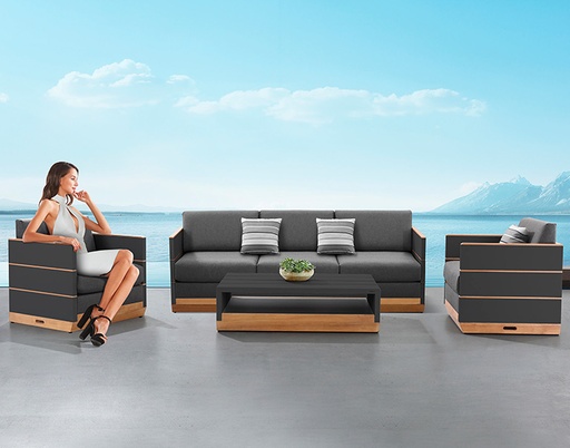 [MCH.SIL.0380] SET SALA NUTT PARA JARDÍN CON MESA DE CENTRO (4 PZAS)